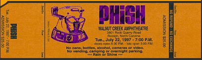 Phish Walnut Creek, Raleigh, NC